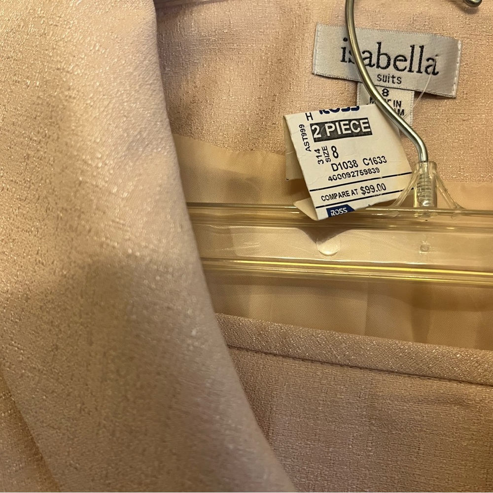 Isabella  Women's Elegant Cream 2-piece skirt suit